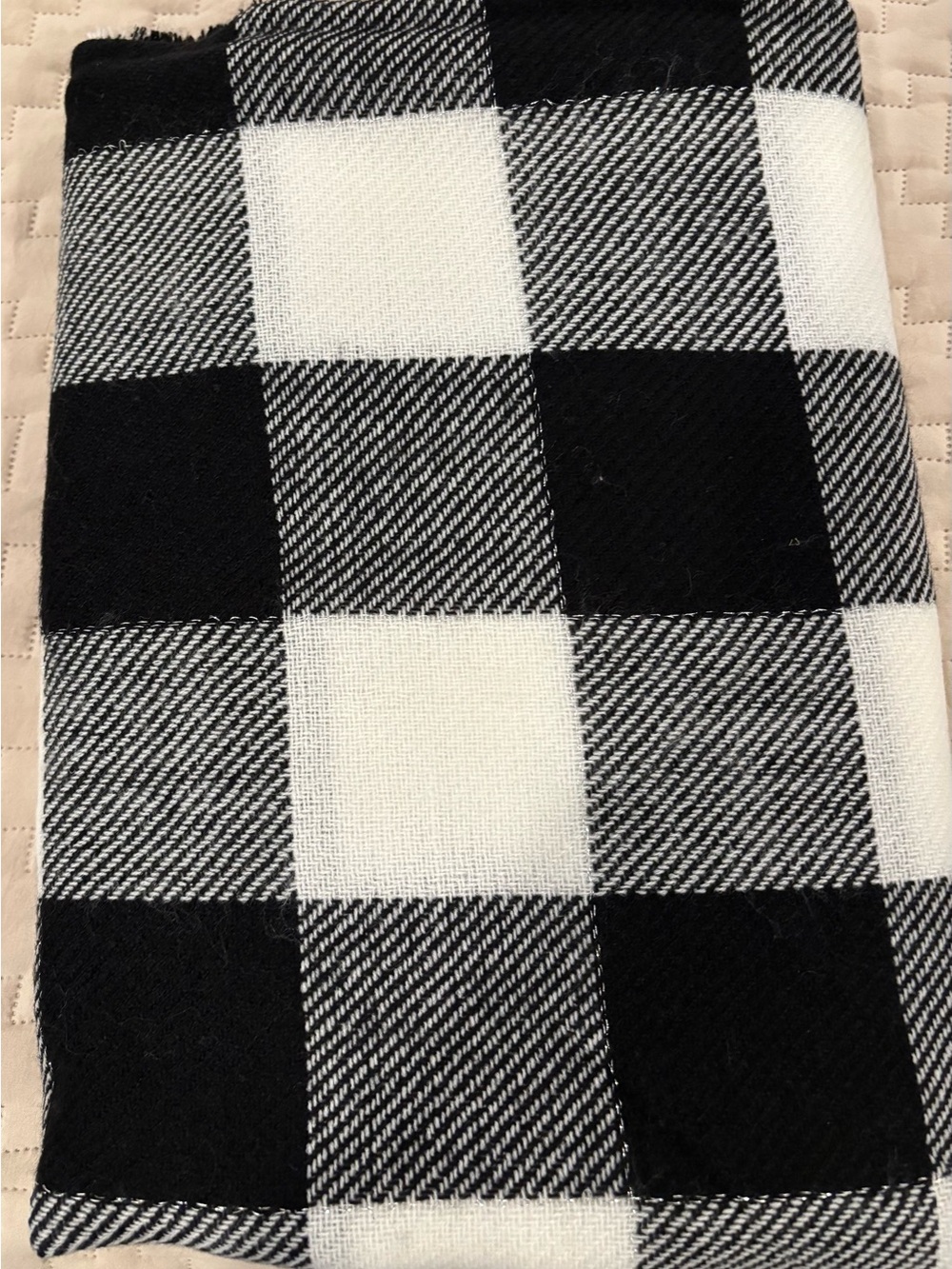 Hobby Lobby Black and White Buffalo Check Throw Blanket